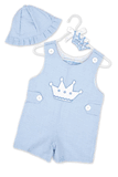 Mud Pie Baby Little Prince Crown Shortalls And Hat