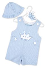 Mud Pie Baby Little Prince Crown Shortalls And Hat