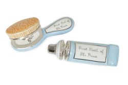 Mud Pie Baby Little Prince Curl & Tooth Trinket Boxes