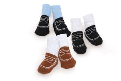 Mud Pie Baby Little Prince Daddy's Shoes Loafer Socks