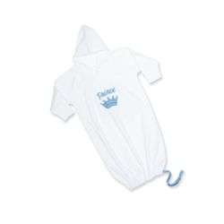 Mud Pie Baby Little Prince Hooded Gown in Mesh Bag