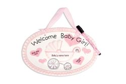 Mud Pie Baby Little Princess Pink Ceramic Autograph Plaque w/Pen