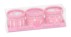 Mud Pie Baby Little Princess Set of 3 Paper Treasure Boxes
