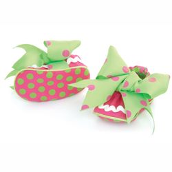 Mud Pie Baby Little Sprout Bow Booties