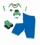 Mud Pie Oh Boy! Baby Car 3 Piece Clothing Set