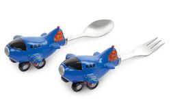 Mud Pie Oh Boy! Baby Plane Flatware Set