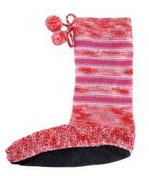 MukLucky Variegated Peach, Pink & White Slippers