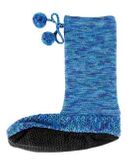 MukLucky Varigated Blue, Green & Purple Knit Slippers
