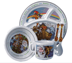 Noahs Ark Melamine Kids Dinnerware Set