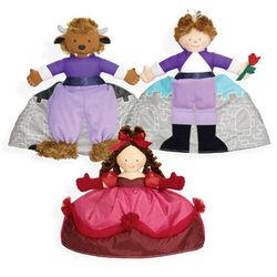 North American Bear Fancy Prancy Topsy Turvy Doll Beauty with the Beast and Prince