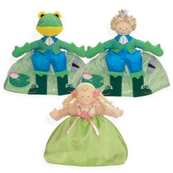 North American Bear Fancy Prancy Topsy Turvy Doll Princess with Frog Prince - Ebony & Ivory