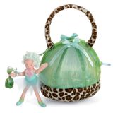 North American Bear Ixie Bixie Pixie Purse with Doll Green Leopard