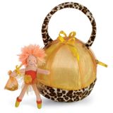 North American Bear Ixie Bixie Pixie Purse with Doll Yellow Leopard