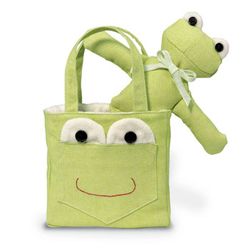 North American Pocket Pals Goody Bag Green Purse & Frog Pal
