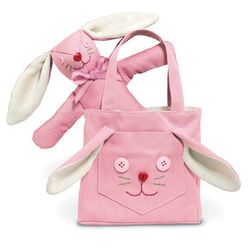 North American Pocket Pals Goody Bag Pink Purse & Rabbit Pal