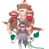 Ozark Mountain Kids Sock Monkey, Monte Monkey, Isabella Monkey and Sock Monkey Hat