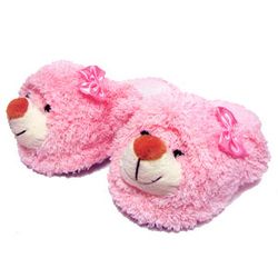 Pecoware Ballerina Bear Best Buddy Kids Plush Slippers