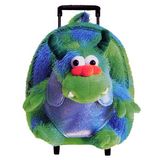 Pecoware Silly Monster Best Buddy Kids Backpack with Removable Plush Animal and Roller