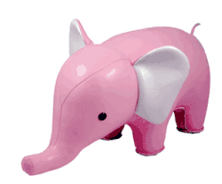 Pink Elephant Faux Leather Bookend