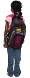 Pink with Purple Trim Bazoongi Kids Mesh Backpack