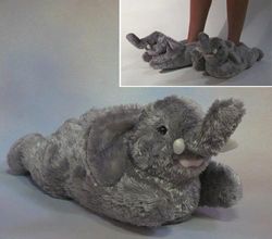 Plush Adult | Children Elephant Animal Slippers
