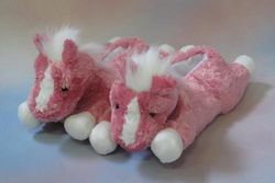 Plush Adult | Children Pink Horse Animal Slippers