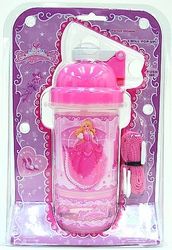 Princess Kids Pink Snack N Sip Pop-Up Straw Canteen Bottle