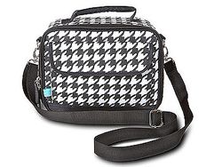 Room It Up Houndstooth Crossbody Lunch Tote Bag