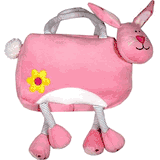 Sassafras Kids Pink Bunny Overnighter Bag