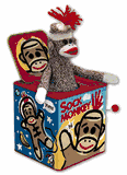 Schylling Sock Monkey Jack in the Box Toy