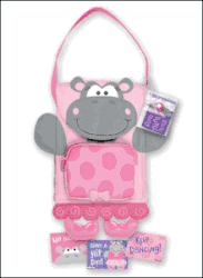 Stephen Joseph Dancing Hippo Snack Sac Lunch Bag