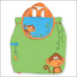 Stephen Joseph Kids Monkey Quilted Backpack