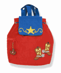 Stephen Joseph Kids Western Boots Quilted Backpack