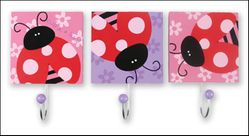 Stephen Joseph Ladybug Wall Hooks Set of 3