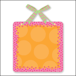 Stephen Joseph Metal Memo Board Orange Square