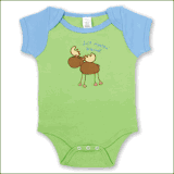 Stephen Joseph Moose (green) Baby Romper *Retired*