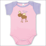 Stephen Joseph Moose (pink) Baby Romper *Retired*