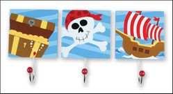 Stephen Joseph Pirate  Wall Hooks Set of 3