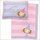 Stephen Joseph Princess Fleece Blanket and Pillow Set
