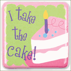 Stephen Joseph Silly Squares Cake Magnet