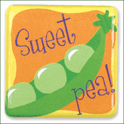 Stephen Joseph Silly Squares Sweet Pea Magnet