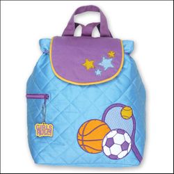 Stephen Joseph Sports Theme Girl Quilted Backpack
