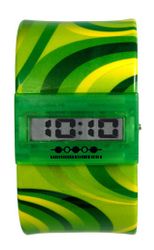 Streamline Green Waves Time Bangle Watch