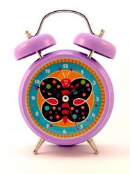Streamline Lilac Purple Doodle Bug Butterfly Alarm Clock