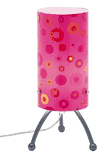 Streamline Modish Decor Pink Circles Tri-Leg Lamp