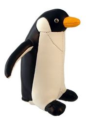 Streamline Penguin Faux Leather Paperweight/Bookend