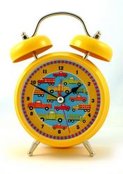 Streamline Yellow Traffic Trucks Alarm Clock