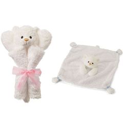 Sweetness Satineesnugs Bear Blankies Pink or Blue by Gund - Retired
