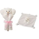 Sweetness Satineesnugs Bear Blankies Pink or Blue by Gund - Retired