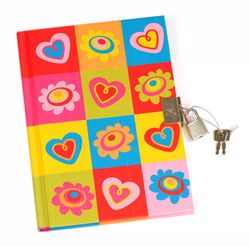 Tatiri Hearts & Flowers Locking Diary